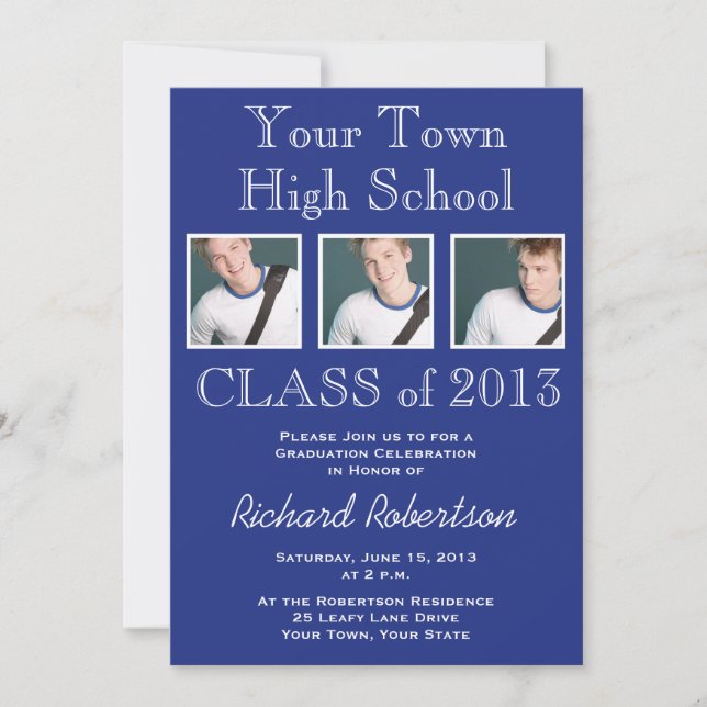 High School Athlete Graduation Party Invitation (Front)