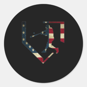 High School Baseball Season College Ball Player Us Classic Round Sticker