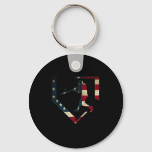 High School Baseball Season College Ball Player Us Key Ring