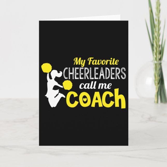 High School Cheerleading Team Coach  Card (Front)