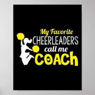 High School Cheerleading Team Coach Poster