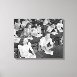 High School Class, 1943 Canvas Print