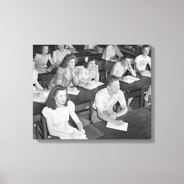 High School Class, 1943 Canvas Print (Front)