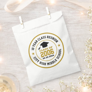High School Class Reunion College Graduation Year Favour Bags