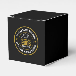 High School Class Reunion College Graduation Year Favour Box