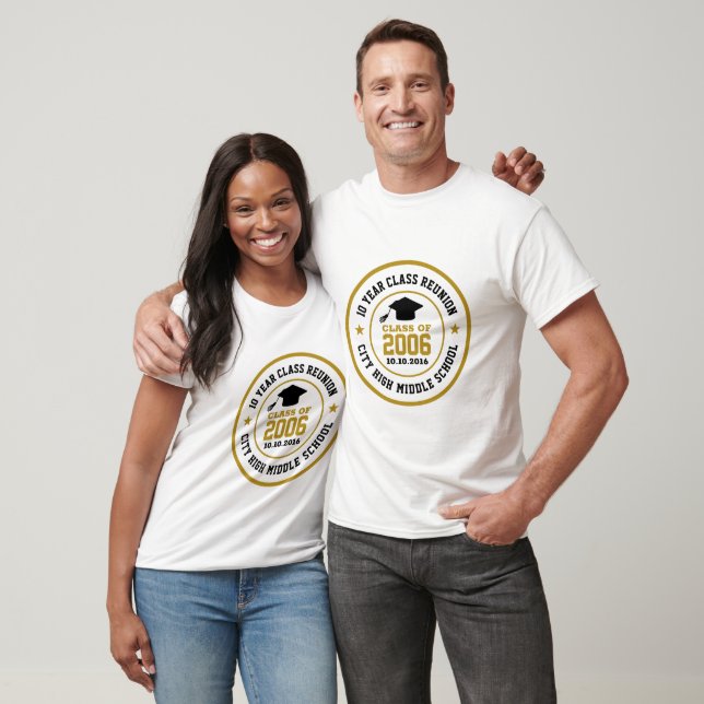 High School Class Reunion College Graduation Year T-Shirt (Unisex)
