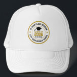 High School Class Reunion College Graduation Year Trucker Hat<br><div class="desc">Personalised school reunion gifts and merchandise for high school graduate and college alumni. All texts are editable to fit your occasion. Background colour and text colour are editable using the design tool. Perfect souvenir for school or college reunion.</div>