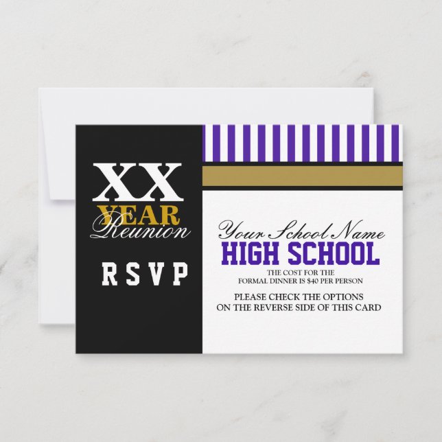 High School Class Reunion RSVP (Front)