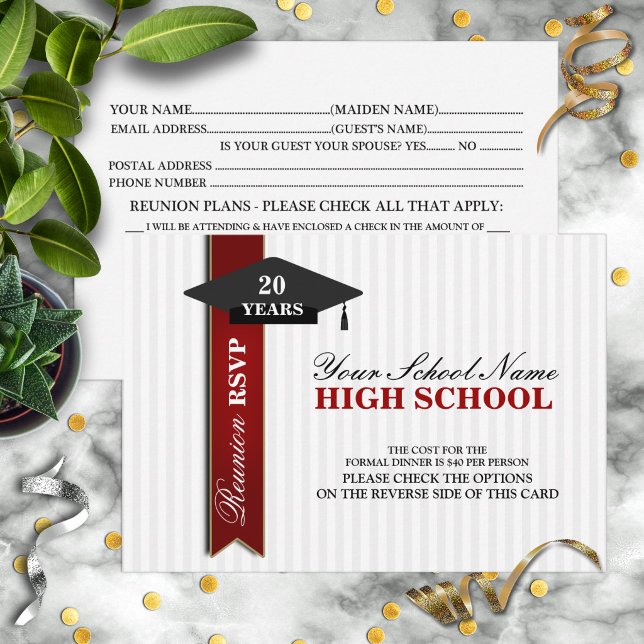 High School Class Reunion RSVP Card (Creator Uploaded)