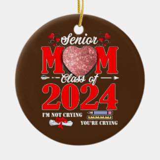 High School College Senior Mum Class of 2024 Ceramic Tree Decoration