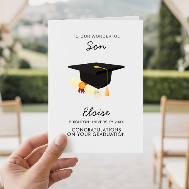 High School College Son Graduation Party Gifts Card (Creator Uploaded)