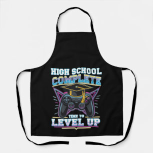 High School Complete Gamer Gaming Graduation Apron