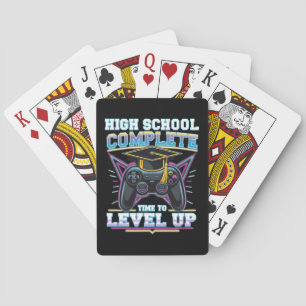 High School Complete Gamer Gaming Graduation Playing Cards