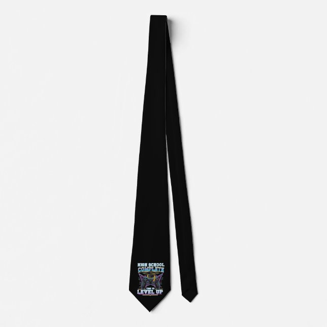 High School Complete Gamer Gaming Graduation Tie (Front)