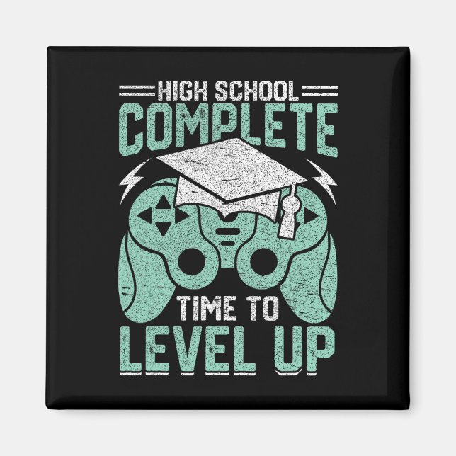 High School Complete Time To Level Up Video Game G Magnet (Front)