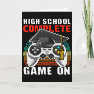 High School Complete Video Game Senior Graduation  Card