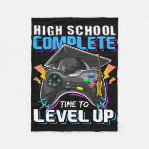 High School Complete Video Game Senior Graduation Fleece Blanket