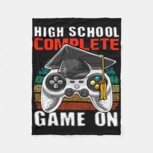 High School Complete Video Game Senior Graduation  Fleece Blanket