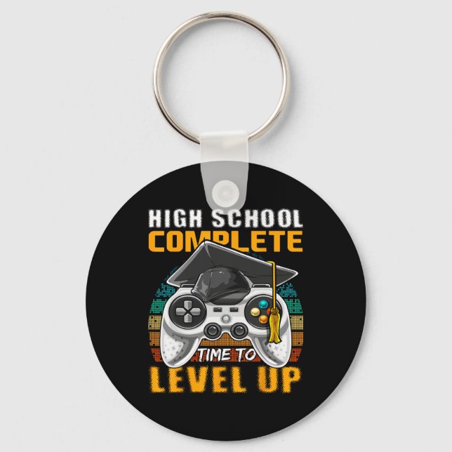 High School Complete Video Game Senior Graduation  Key Ring (Front)