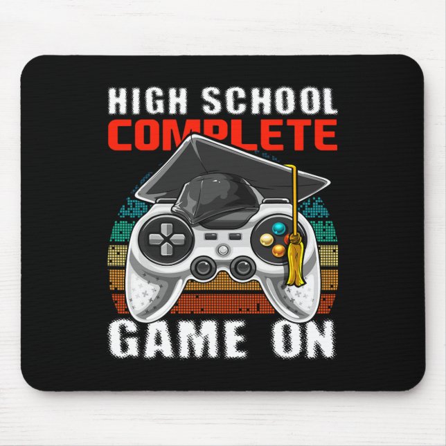 High School Complete Video Game Senior Graduation  Mouse Mat (Front)
