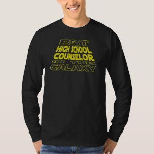 High School Counselor Space Backside Design T-Shirt