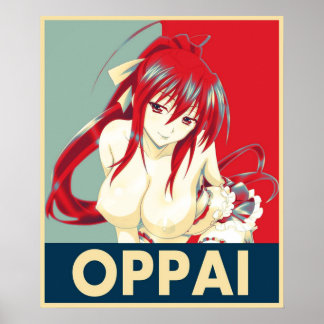 High School DxD Akeno Himejima Oppai Pop Art Poster