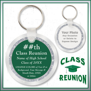High School Favours Ideas. Green, White or CHANGE Key Ring