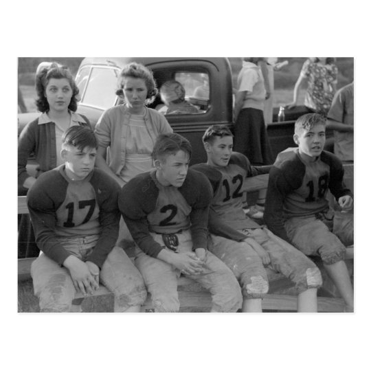 High School Football, 1941 Postcard
