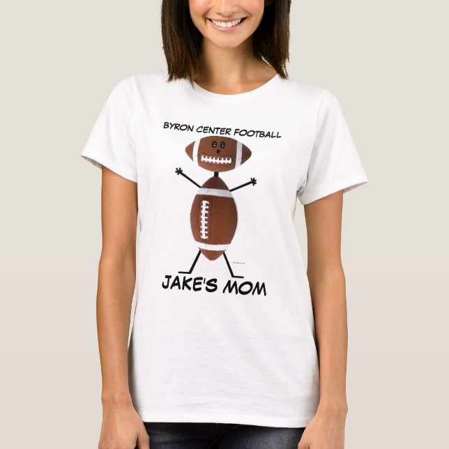 High School Football Cartoon T-Shirt (Front)