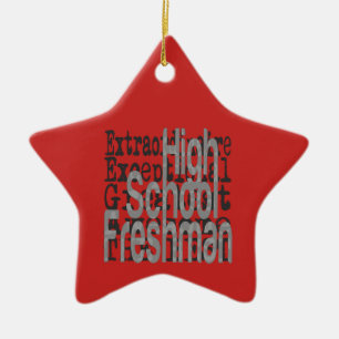 High School Freshman Extraordinaire Ceramic Tree Decoration