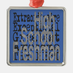 High School Freshman Extraordinaire Metal Tree Decoration