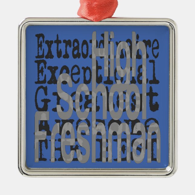 High School Freshman Extraordinaire Metal Tree Decoration (Front)