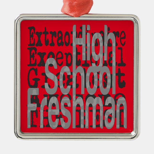 High School Freshman Extraordinaire Metal Tree Decoration (Front)