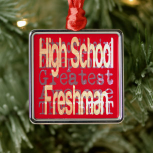 High School Freshman Extraordinaire Metal Tree Decoration