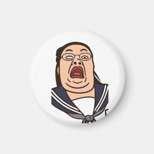 High school girl making a funny face magnet