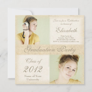 High School Girl's Graduation Party Invitations