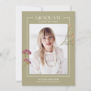 High School Girl's Wildflower Photo Graduation