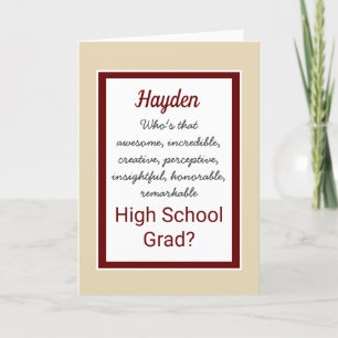 High School Grad Congratulations card