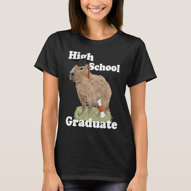 High School Graduate Capybara Graduation Seniors C T-Shirt (Front)