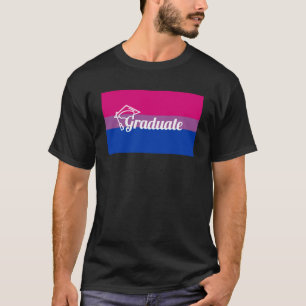 High School Graduate College Bisexual Pride Flag T-Shirt