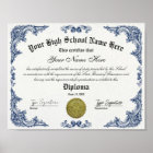 High School graduate Diploma, GED certificate