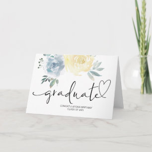 High School Graduate Gift Idea College Grad Floral Card