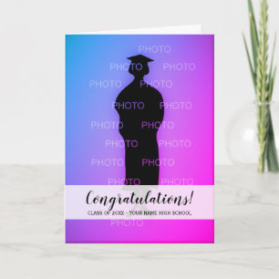High School graduation 2021 custom portrait photo Card