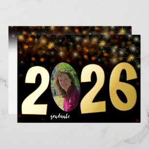 High School Graduation Announcement foil card
