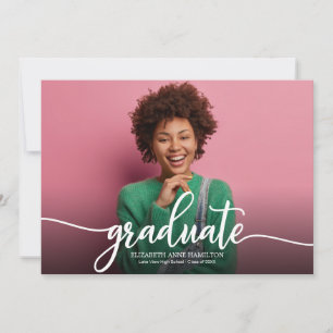 High School Graduation Announcement Simple Chic 