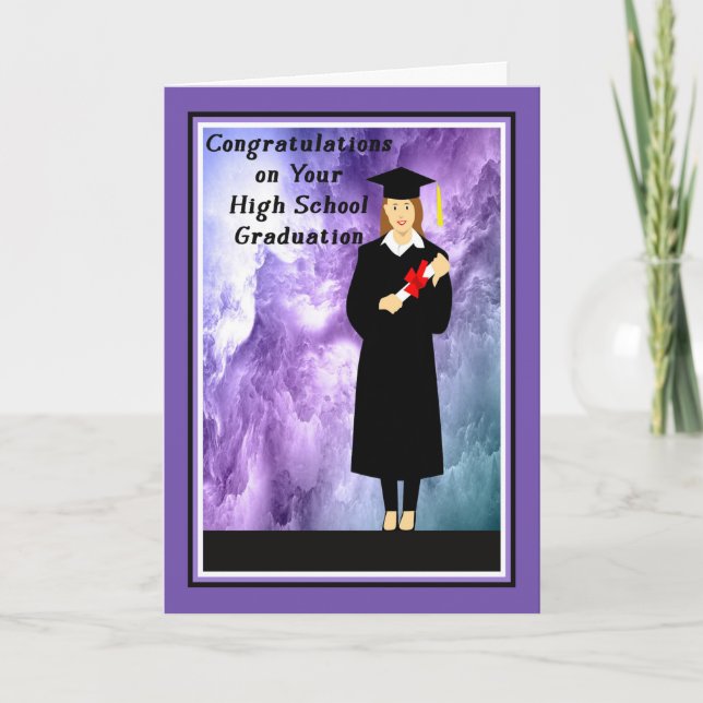 High School Graduation Card for Girl (Front)