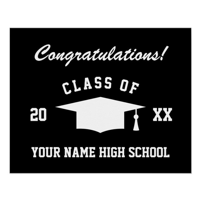 High School Graduation Class of 2026 custom Poster (Front)
