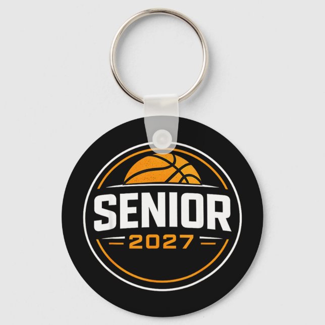 High school graduation class of 2027 senior 27 mum key ring (Front)