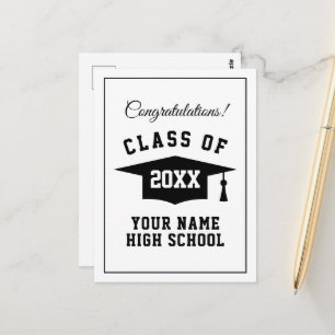 High School graduation congratulations postcards