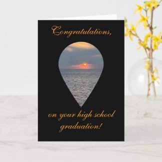 High School Graduation, Folded Greeting Card